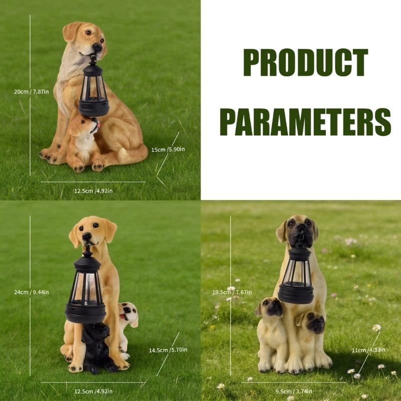 Dog Garden Statue with Hanging - Outdoor Lighting Accent 评论和价格