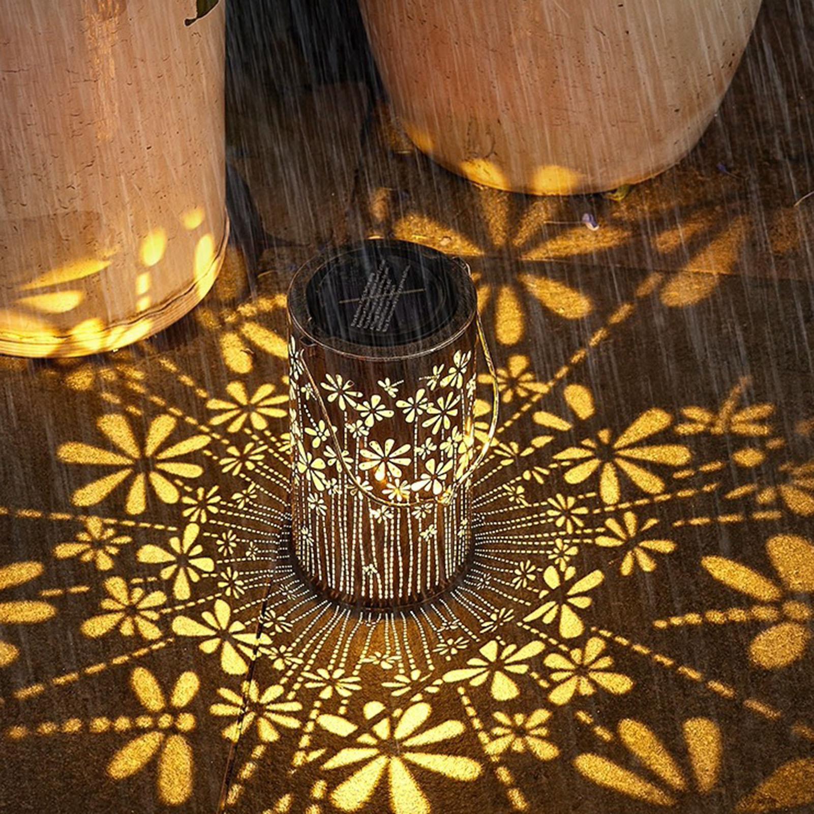 Solar Lanterns Colorful Metal  - Outdoor Lighting Pathway 评论和价格