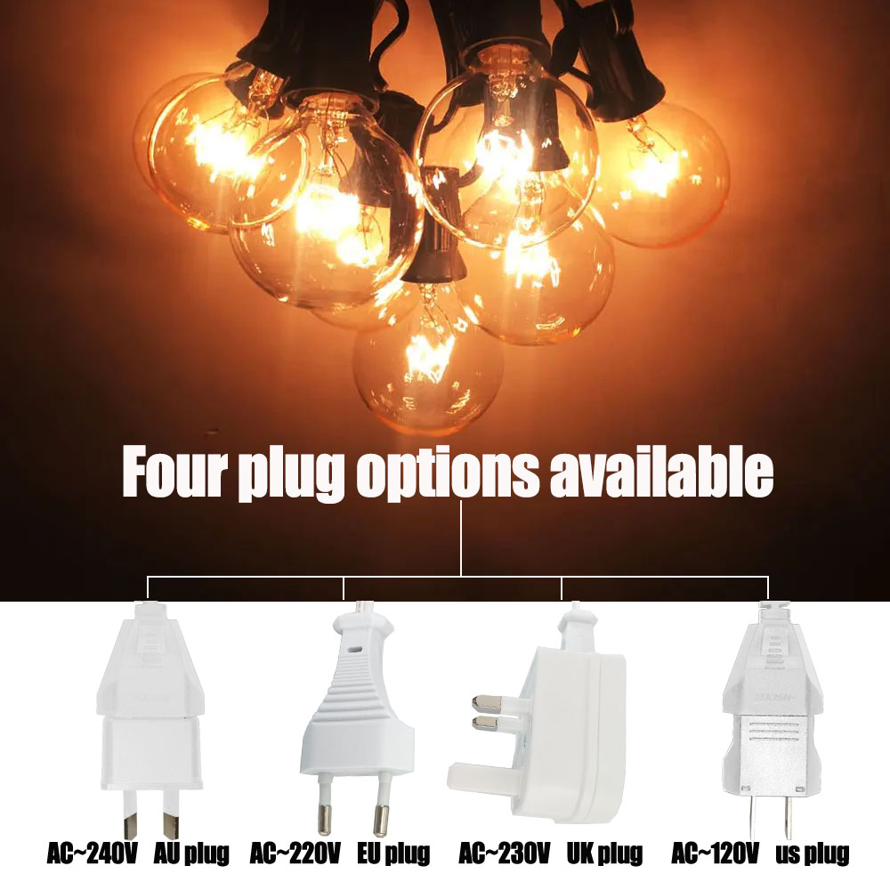 Vintage G40 Clear Bulb String  - Outdoor Lighting Socket 评论和价格