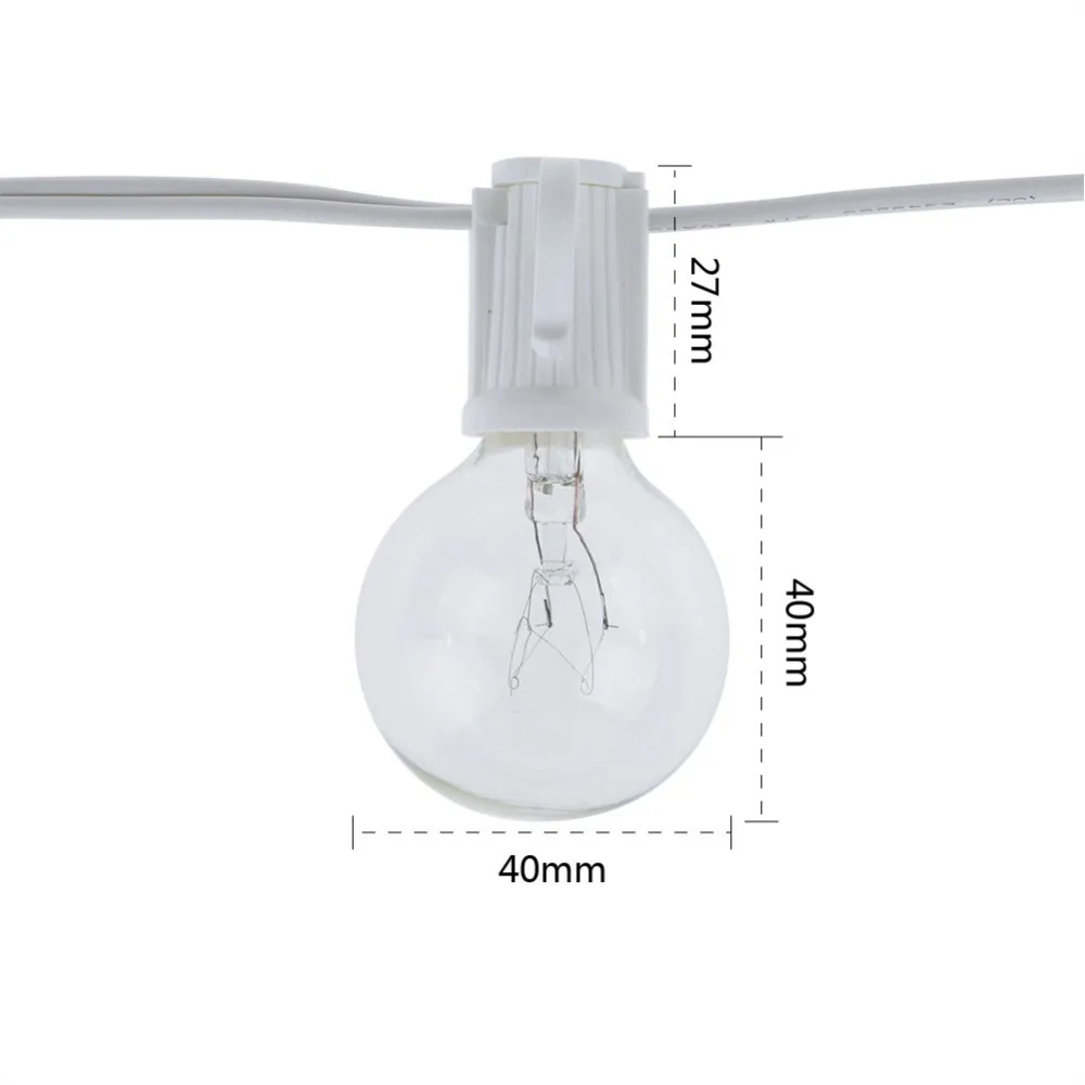 Vintage G40 Clear Bulb String  - Outdoor Lighting Socket 评论和价格