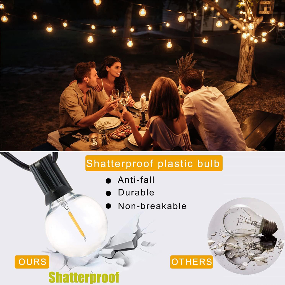 8M/15M G40 Globe String Lights - Outdoor Lighting For Backyard 评论和价格