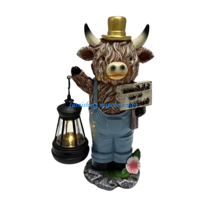 Y5GD Outdoor Cow Statue with H - Outdoor Lighting Accent 评论和价格