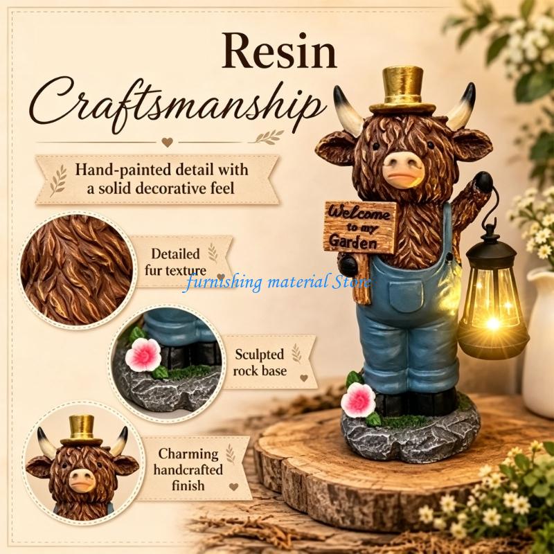 Y5GD Outdoor Cow Statue with H - Outdoor Lighting Accent 评论和价格