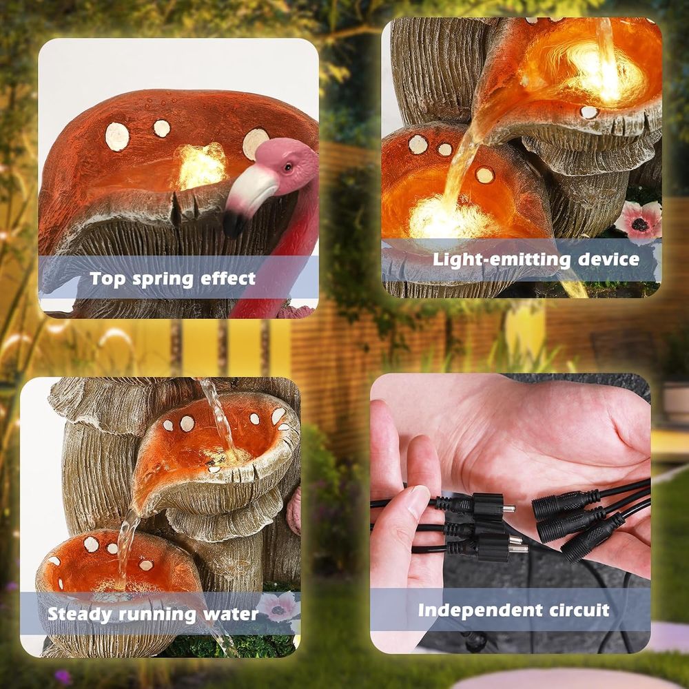 5 Tier Indoor Outdoor Water Fe - Outdoor Lighting For Backyard 评论和价格