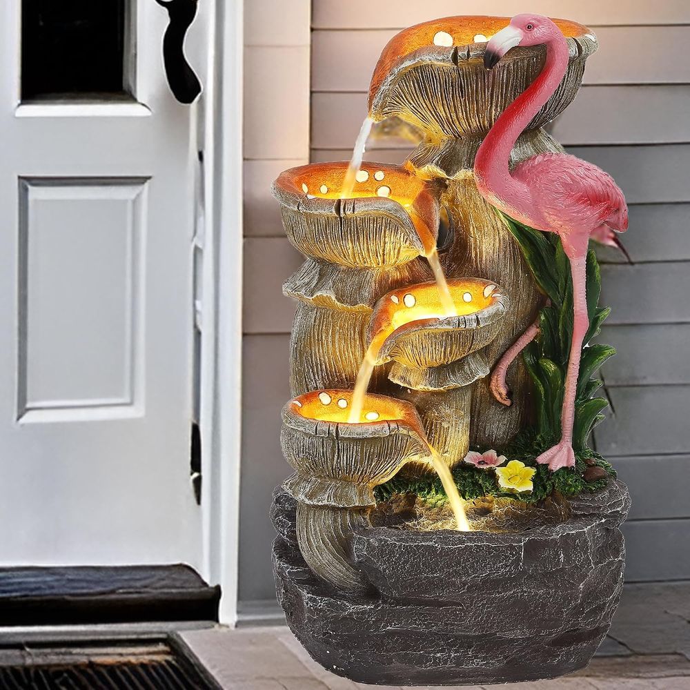 5 Tier Indoor Outdoor Water Fe - Outdoor Lighting For Backyard 评论和价格