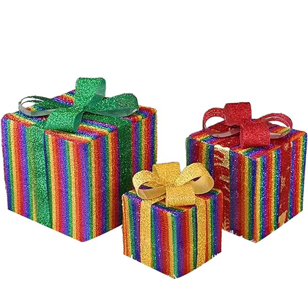 Set of 3 Outdoor Lighted Boxes - Outdoor Lighting Box 评论和价格