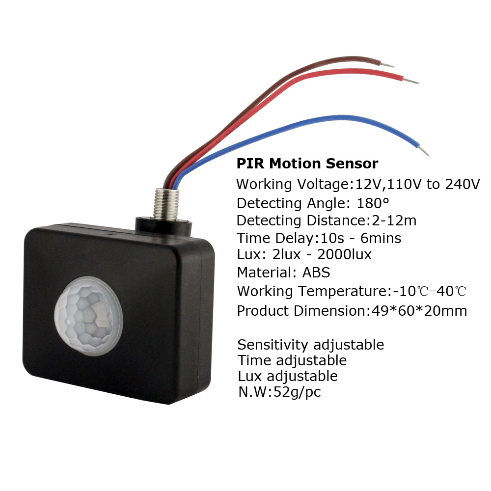 12V PIR Sensor Movement Switch - Outdoor Lighting Timer Switch 评论和价格
