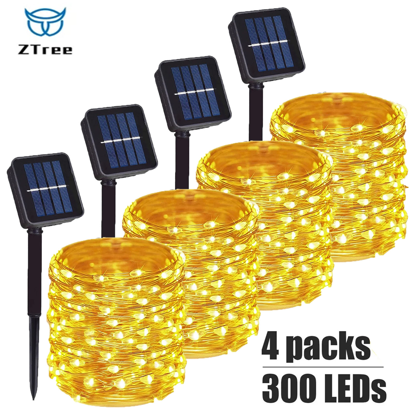 1~4Pcs Solar String Lights Out - Solar Fairy String 评论和价格