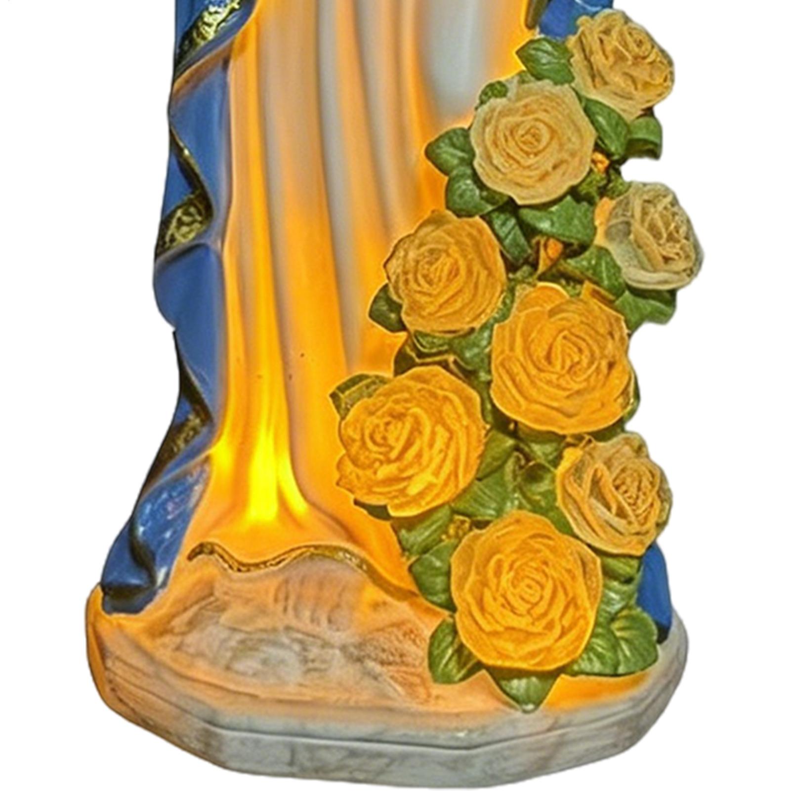 Solar Virgin Mary Statue Outdo - Outdoor Lighting For Backyard 评论和价格