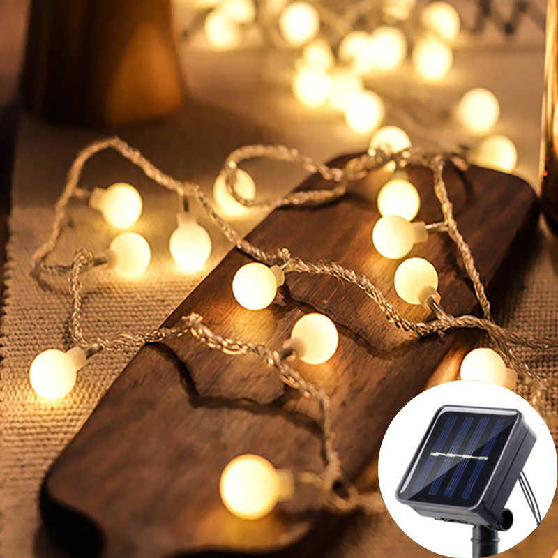 100LED Ball Garland Fairy Ligh - Solar Fairy String 评论和价格