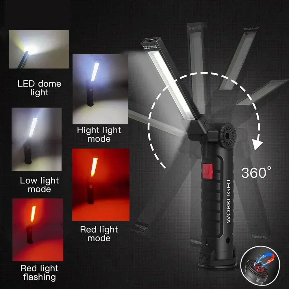 LED COB Flashlight USB Recharg - Outdoor Lighting Landscape 评论和价格