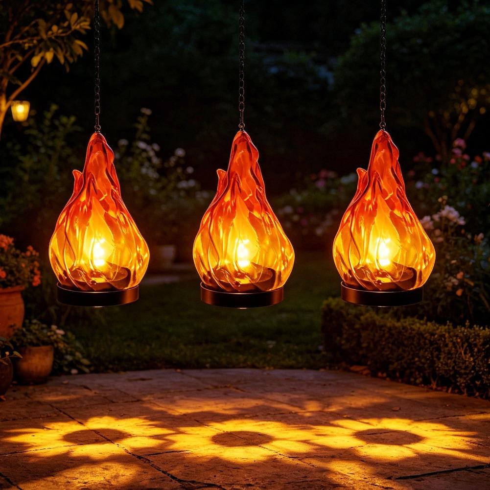 Solar Flame Hanging Lantern Li - Outdoor Lighting Ip65 评论和价格