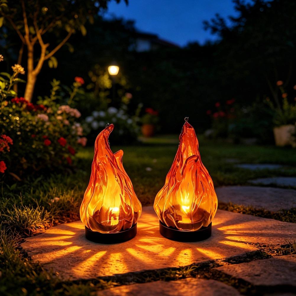 Solar Flame Hanging Lantern Li - Outdoor Lighting Ip65 评论和价格