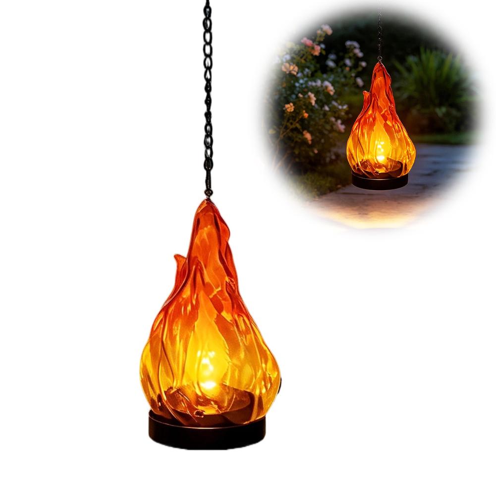 Solar Flame Hanging Lantern Li - Outdoor Lighting Ip65 评论和价格