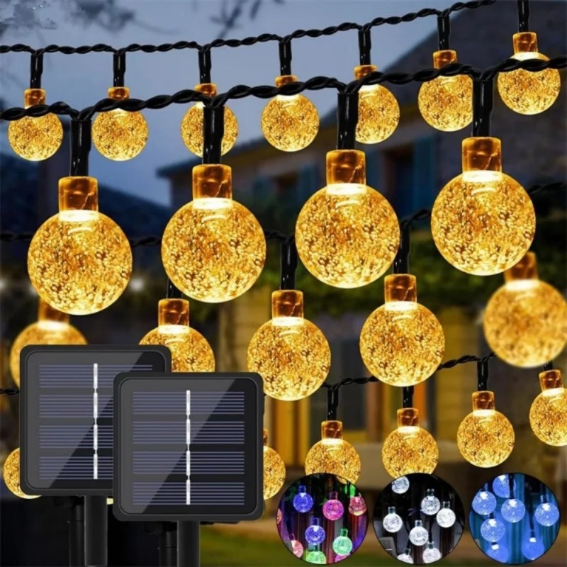 20/50/100 LED Solar Power Crys - Outdoor Lighting For Gazebo 评论和价格