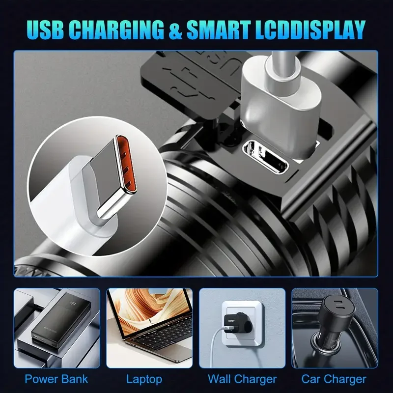 Tactical LED Flashlight 2000LM - Outdoor Lighting Nearby 评论和价格