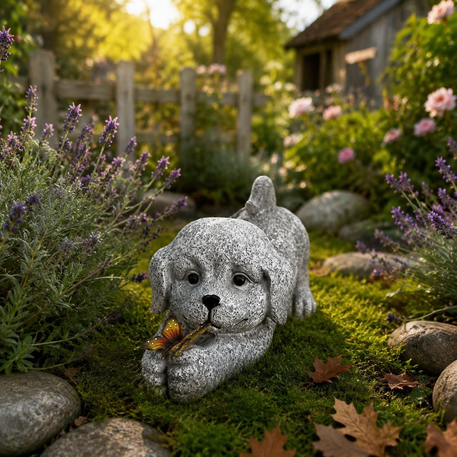 Solar Dog Statue Resin Craft S - Outdoor Lighting Ip65 评论和价格