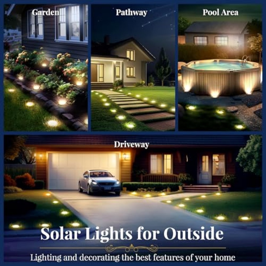 Solar Ground Lights Solar Ligh - Outdoor Lighting Landscape 评论和价格