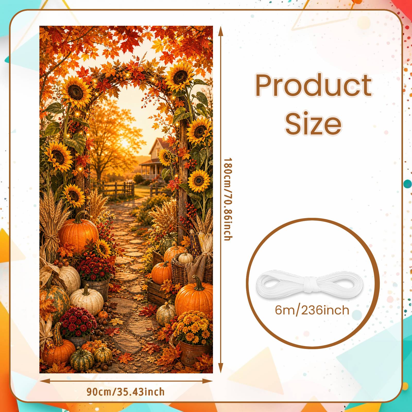 Thanksgiving Backdrop LED Ligh - Outdoor Lighting Accent 评论和价格