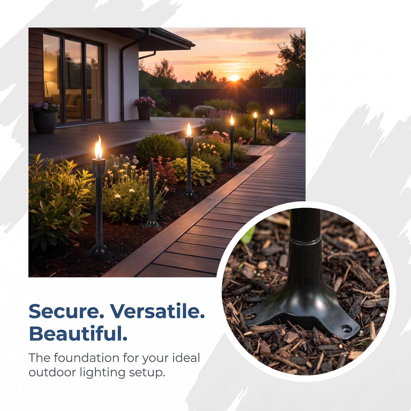 6Set Garden Torch Stake Replac - Outdoor Lighting Ground 评论和价格