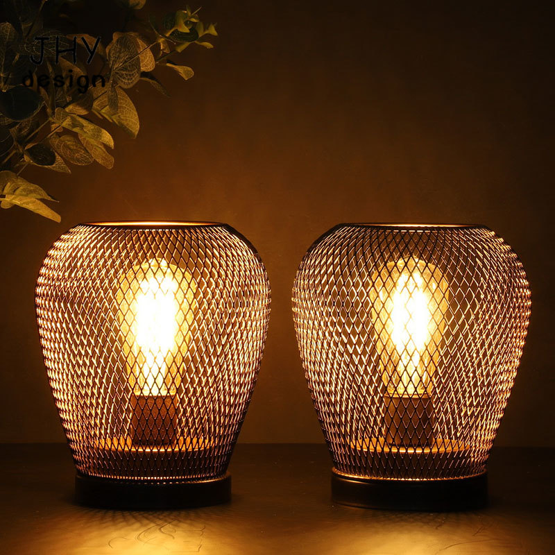 Metal Cage Table Lamp LED Lant - Outdoor Lighting Accent 评论和价格