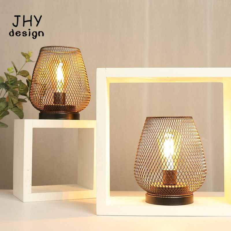 Metal Cage Table Lamp LED Lant - Outdoor Lighting Accent 评论和价格